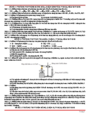 Đề kiểm tra học kỳ I môn Hóa học Lớp 11 - Đề số 1 - Năm học 2017-2018 - Trường THPT Bình Hưng Hòa